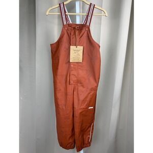 Souris Mini Kids Rain Bib Overalls Rust Orange Size 7 NWT Waterproof